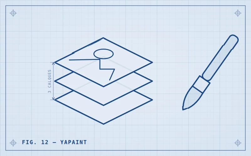 Blueprint YaPaint : calques et pinceau