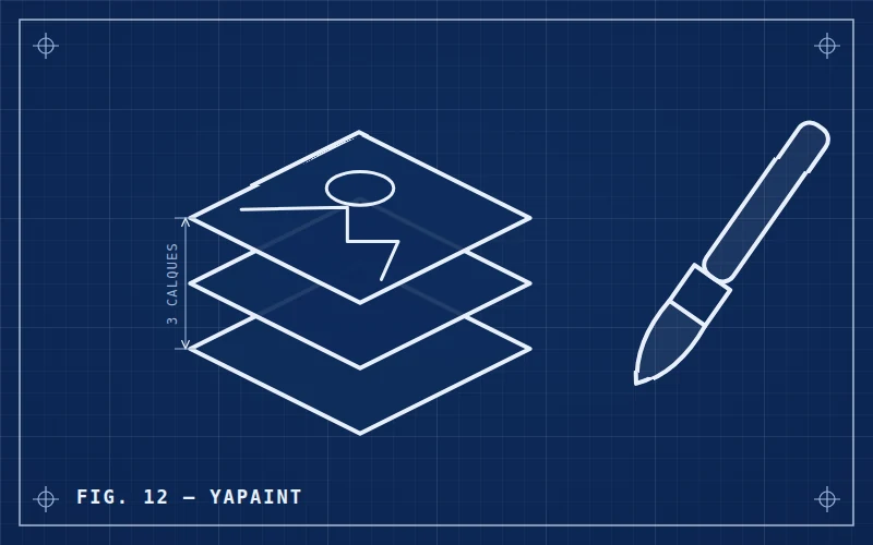 Blueprint YaPaint : calques et pinceau